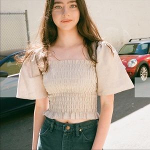 Lisa Says Gah Toni Top - Natural Linen - Medium!